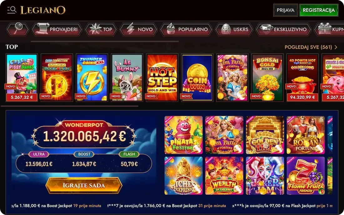legiano casino games